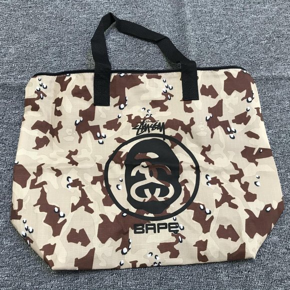 Stussy Handbags - Stussy x Bape Camo Tote Bag Magazine Appendix Gift Bag